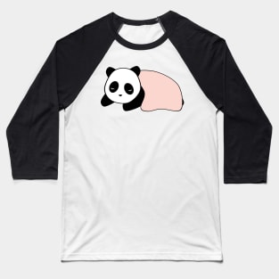 Pink Sleepy Panda Baseball T-Shirt